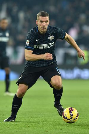 　インテル・ミラノのＦＷポドルスキ（ゲッティ＝共同）