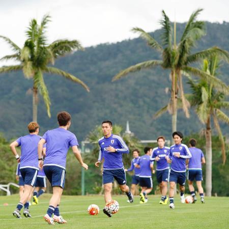 サッカー男子、約２時間半の練習