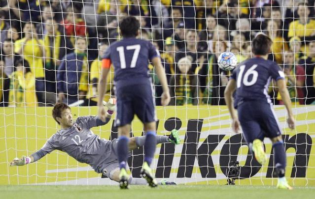 日本追いつかれる　後半６分にＰＫ決められる　Ｗ杯最終予選