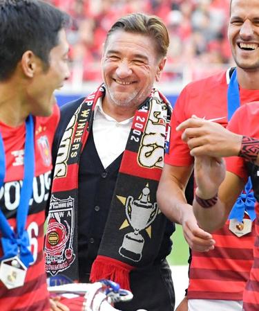 　サッカーのＹＢＣルヴァン・カップで優勝した浦和のミハイロ・ペトロビッチ監督