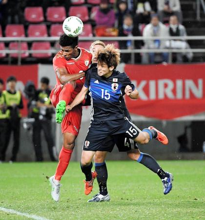 前半、ゴールを決める大迫（撮影・棚橋慶太）