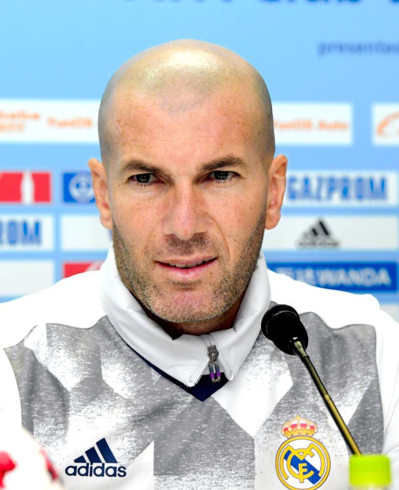 　レアル・マドリードを率いるジダン監督