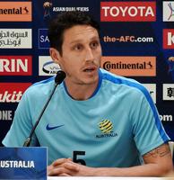 日本戦に向け調整するオーストラリア代表のマーク・ミリガン＝さいたま市内（撮影・堀内翔）