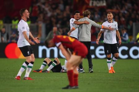 欧州ＣＬ、リバプールが決勝へ ローマに２戦合計７-６