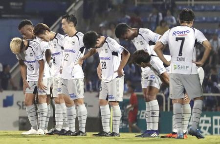 　試合終了間際に磐田に追い付かれ、引き分けに終わったＧ大阪イレブン