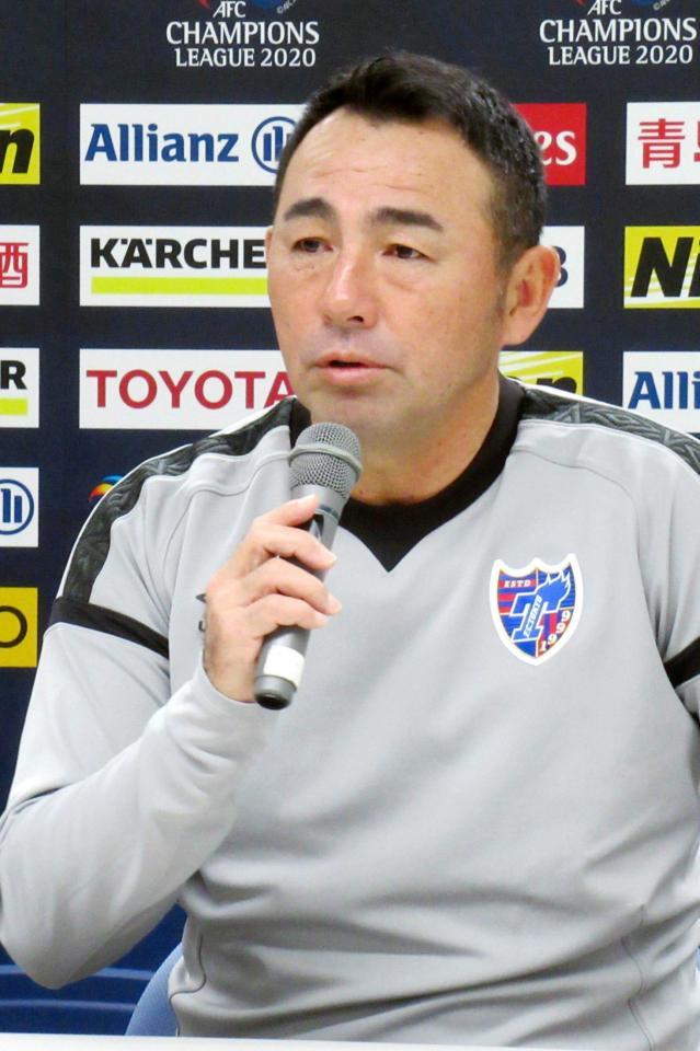　ＡＣＬプレーオフを前に、会見する長谷川監督