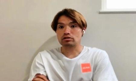 　練習後にオンラインで取材に応じた東