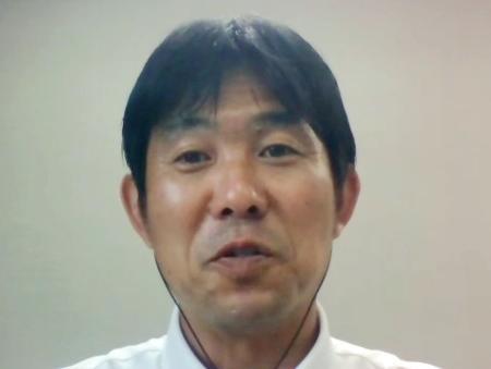 　オンラインで取材に応じたサッカー日本代表の森保監督＝３０日