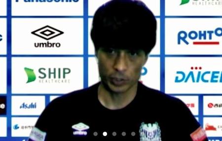 オンラインでの取材に応じた宮本恒靖監督