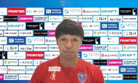 オンライン取材に応じた横浜ＦＣ・下平隆宏監督