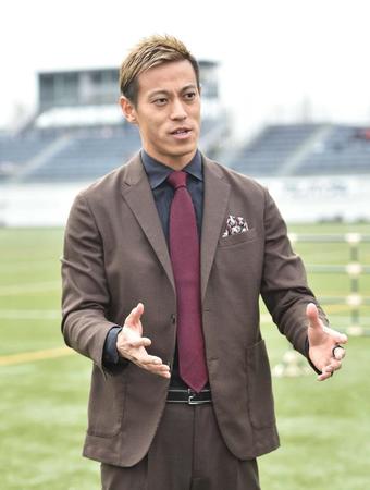 　五輪への思いを語った本田圭佑