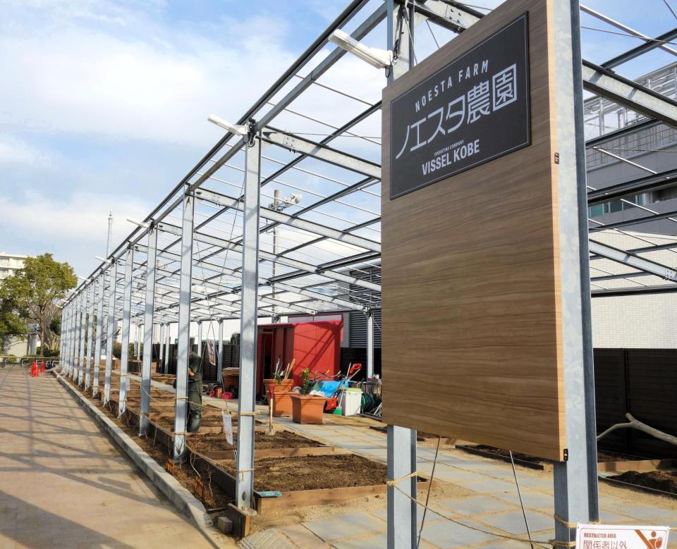 　ノエビアスタジアム神戸のある御崎公園内にオープンするノエスタ農園