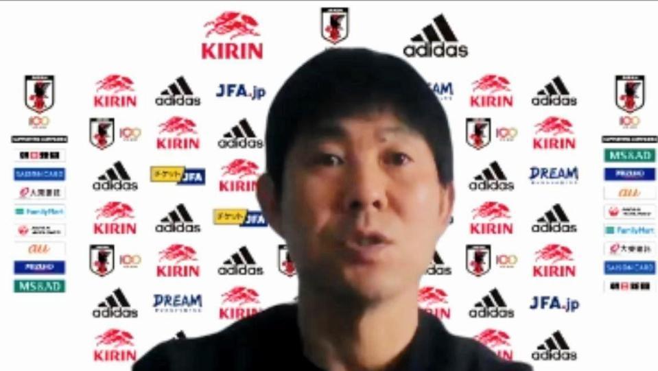 オンライン取材に応じる森保監督