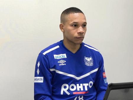 オンライン取材に応じるＧ大阪ＦＷウェリントンシルバ（ガンバ大阪提供）