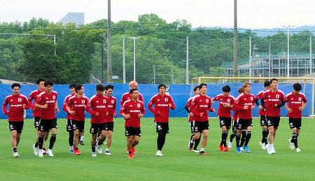 　大阪で初練習を行った日本代表