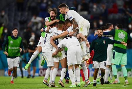 イタリア、ベルギー破り準決勝へスペイン４強、欧州選手権