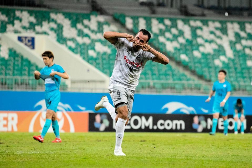 大邱戦でゴールを決めた川崎ＦＷレアンドロダミアン（Ｃ）ＫＡＷＡＳＡＫＩ　ＦＲＯＮＴＡＬＥ