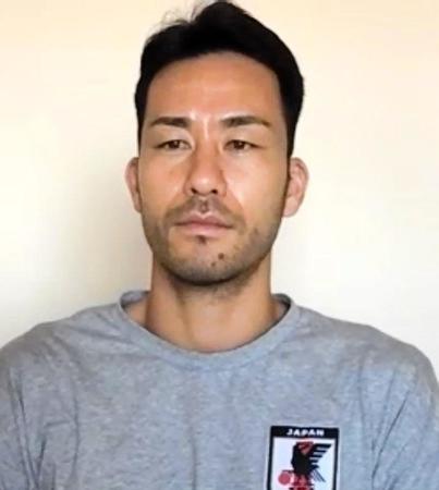 オンライン形式で取材に応じた吉田麻也