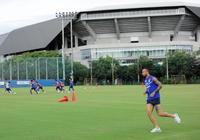 　別調整となりランニングするＧ大阪ＦＷレアンドロペレイラ