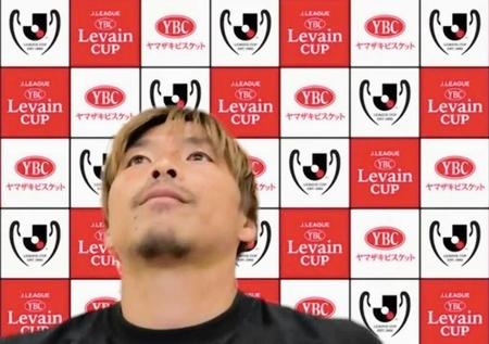 オンライン取材に応じるＣ大阪ＭＦ乾