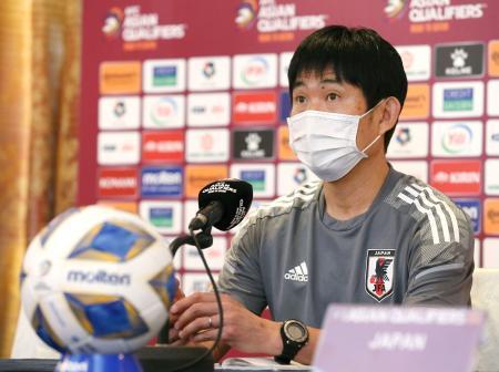 　ベトナム戦を前に記者会見する森保監督＝ハノイ（（Ｃ）ＪＦＡ）