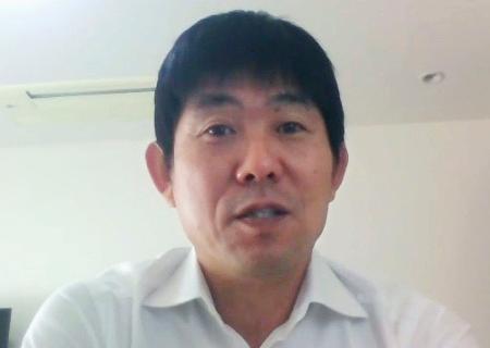 　オンラインで取材に応じるサッカー日本代表の森保監督＝２４日