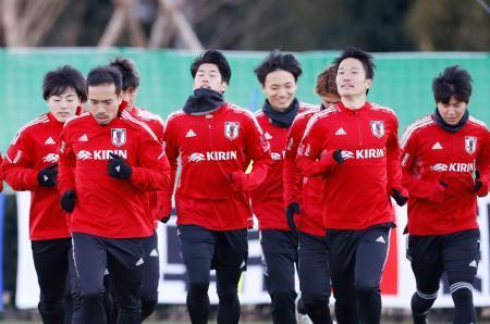 セットプレーなどを確認サッカー日本代表候補