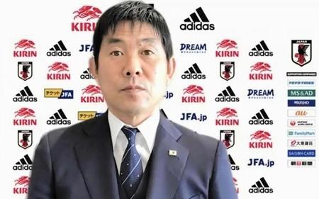 オンライン会見する日本代表・森保監督