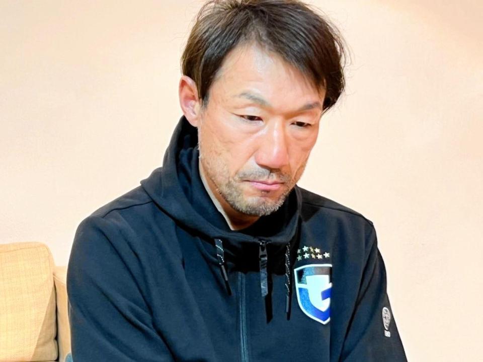　オンライン取材に応じるＧ大阪・片野坂監督（ガンバ大阪提供）