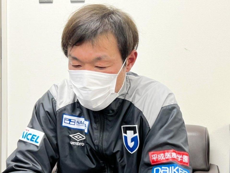 　オンライン取材に応じるＧ大阪・片野坂監督（ガンバ大阪提供）