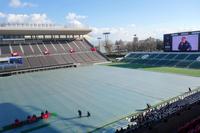 サポーターズコンベンションで質問に答えるＣ大阪・森島社長