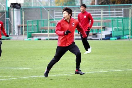 　古巣Ｃ大阪戦に向けて調整する京都ＦＷ豊川（提供：京都サンガＦ．Ｃ．）