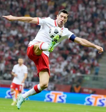 　サッカーのポーランド代表、レバンドフスキ（ＡＰ＝共同）
