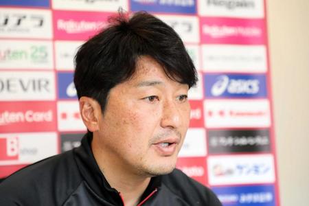 　ＡＣＬプレーオフに向けてオンライン会見を行う神戸・三浦監督（（Ｃ）ＶＩＳＳＥＬ　ＫＯＢＥ）