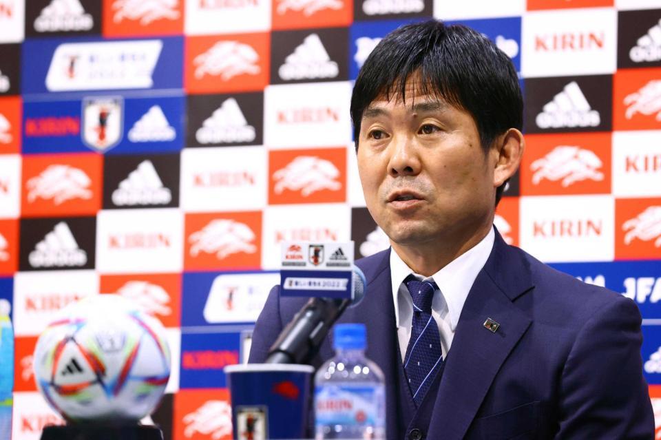 強化試合に臨むメンバーを発表した森保監督　（ｃ）ＪＦＡ