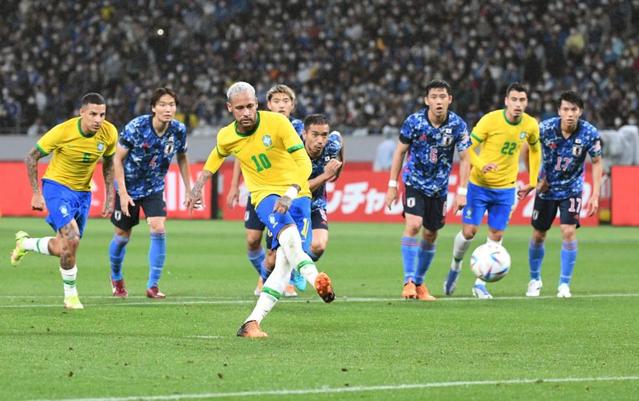 ブラジルが後半にネイマールのpkで先制 ネイマールは日本戦全5試合でゴール 通算9得点目 サッカー デイリースポーツ Online ブラジルが後半にネイマールのpkで先制 ネイマールは日本戦全5試合でゴール 通算9得点目 サッカー デイリースポーツ Online