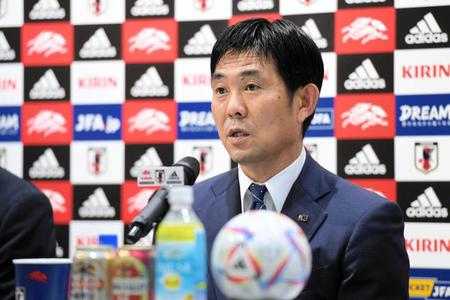 記者会見する日本代表の森保一監督（Ｃ）ＪＦＡ