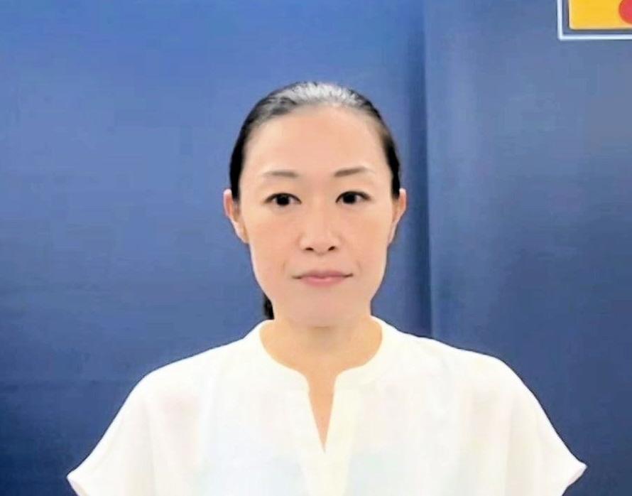 　オンライン取材に応じる山下良美氏