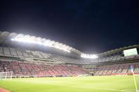 　日本対香港の試合を行われたカシマスタジアム（撮影・堀内翔）