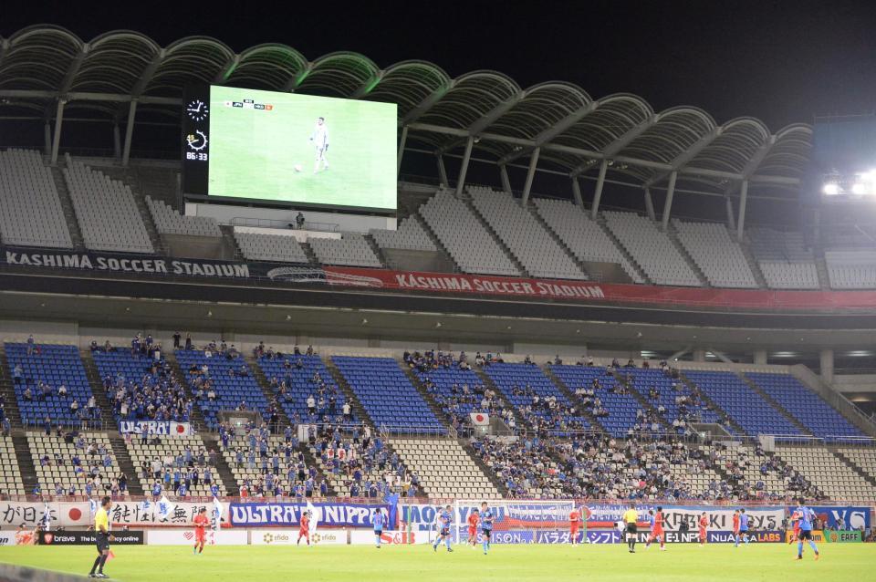 　日本対香港戦が行われたカシマスタジアム（撮影・堀内翔）