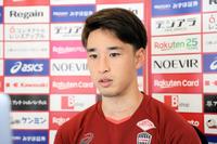 オンライン取材に応じる神戸ＤＦ小林友希（Ｃ）ＶＩＳＳＥＬ　ＫＯＢＥ