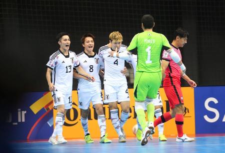 　フットサル・アジアカップで韓国代表に勝利た日本代表＝（Ｃ）ＡＦＣ