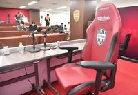 　会見の準備がされたが、神戸・大迫勇也は選出されず、会見は行われなかった（撮影・吉澤敬太）