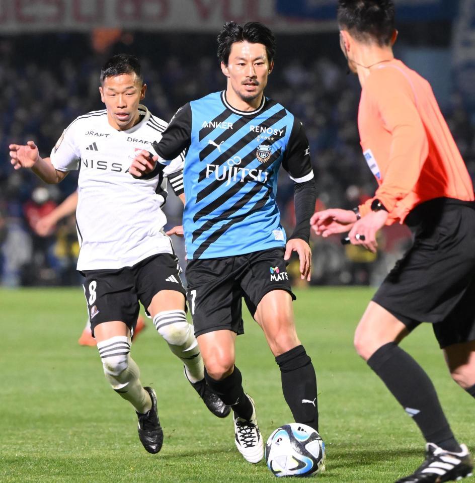 　開幕戦に先発出場した川崎・家長昭博（撮影・堀内翔）