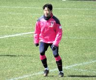 　試合形式の練習で軽快な動きを見せる香川