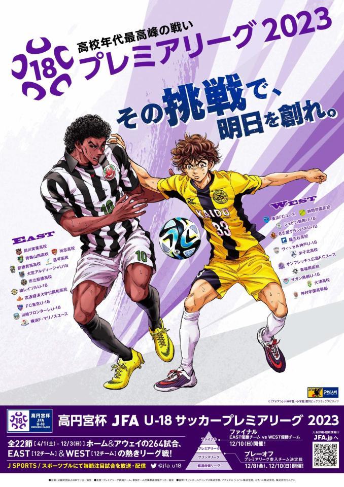 爆買いしたい 高円宮杯U－18プレミア 大会ビジュアルは今年も「アオアシ ウェア