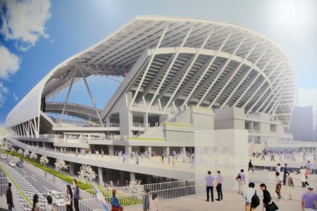 　広島市の新サッカースタジアムのイメージ（同市提供）
