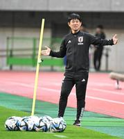 　カナダ戦に意気込む森保一監督（撮影・金田祐二）