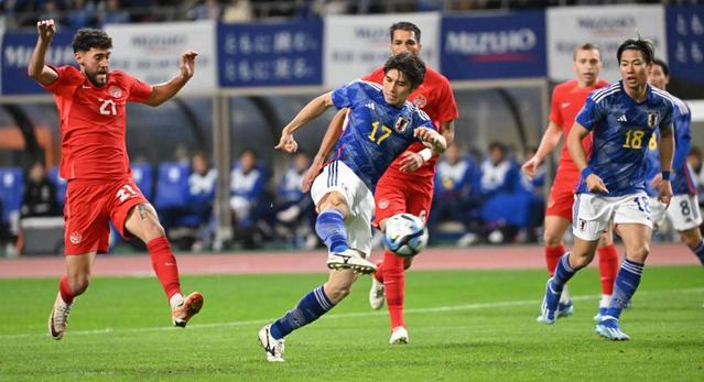 日本代表が止まらん４点目！田中碧ボレー弾！チームは５試合連続で４得点以上