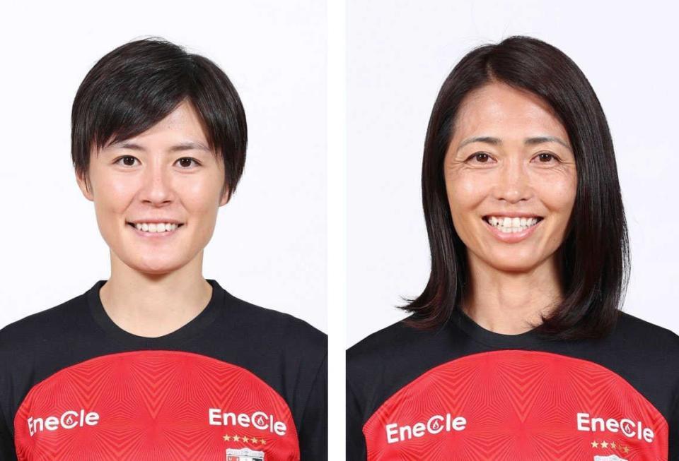 　（左から）猶本光、安藤梢＝共同
